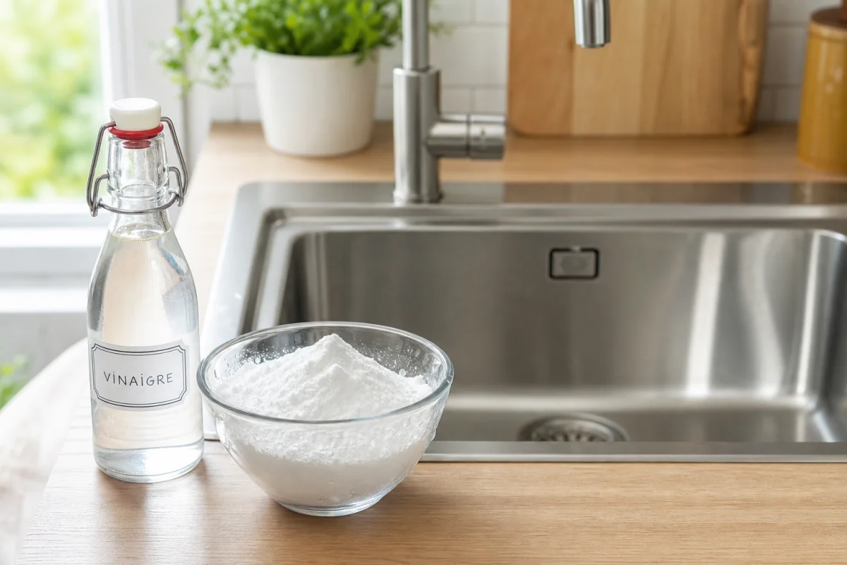 déboucher un évier avec du bicarbonate