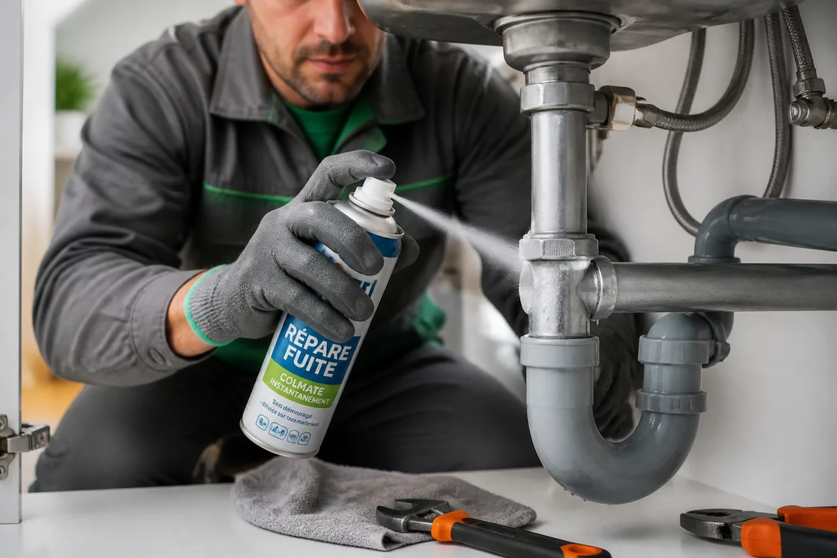 spray anti fuite plomberie