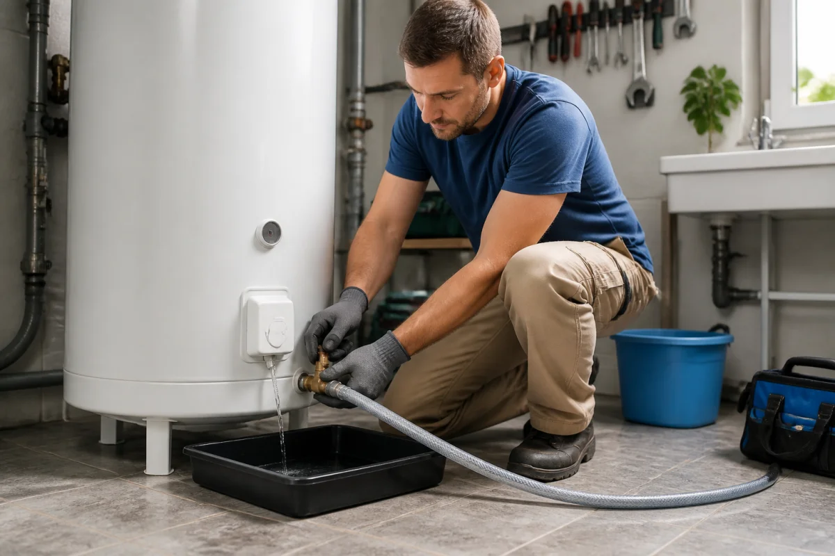 comment vider un chauffe-eau qui fuit