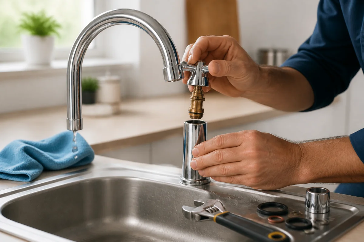Réparer un robinet qui goutte sans se tromper